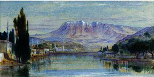 Edward Lear - View Of Mount Tomohrit, Albania