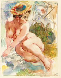 George Grosz - Nude with Hat