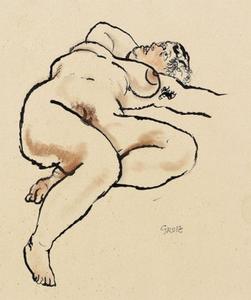 George Grosz - Reclining Nude