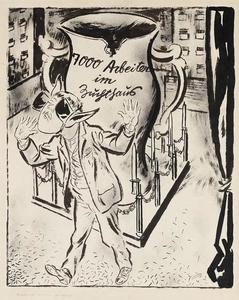 George Grosz - Seven thousand workers in prison