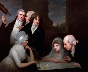 George Romney - Adam Walker and his family