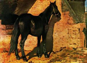Giovanni Fattori - Black horse in the sun
