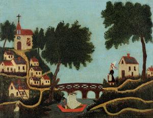 Henri Julien Félix Rousseau (Le Douanier) - Landscape with Bridge