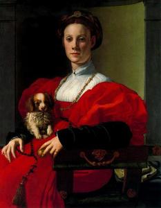 Jacopo Carucci (Pontormo) - Portrait of a Lady with Dog