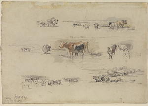 James Ward - Studies of cows in landscape settings