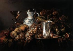Jan Davidsz De Heem - Fruit Still-Life with a Silver Beaker