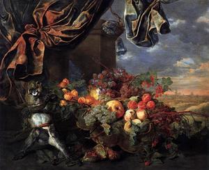 Jan Fyt (Joannes Fijt) - Still-Life with Fruit and Monkey