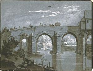 Jean-Baptiste Oudry - Bridge over a river with a mill