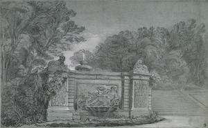 Jean-Baptiste Oudry - Fountain in a Park