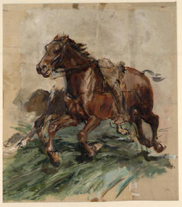Jean Louis Ernest Meissonier - Brown horse in Galopp