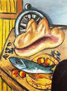 Max Beckmann - Still Life with Fish and Shell