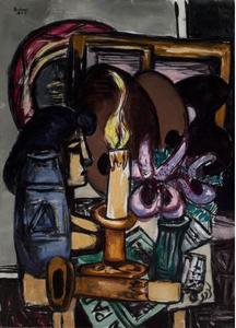 Max Beckmann - Still Life with Two Large Candles