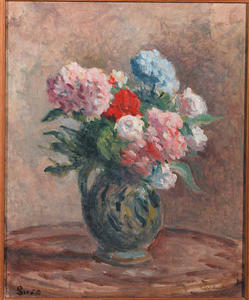 Maximilien Luce - A still life with flowers in a vase