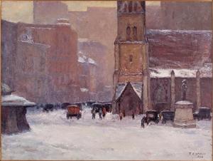 Theodore Clement Steele - Christ Church Cathedral in the Snow