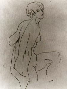 Thomas Hart Benton - Female Nude