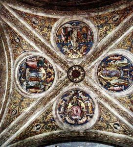 Vannucci Pietro (Le Perugin) - The ceiling with four medallions