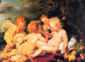 Peter Paul Rubens - Christ and St. John with Angels