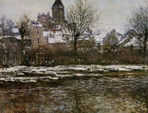 Claude Monet - The Church at Vetheuil, Snow