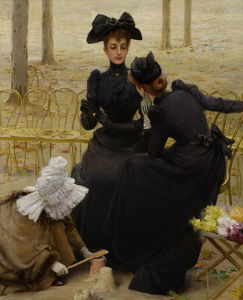 Vittorio Matteo Corcos - Conversations in the Garden of Luxembourg