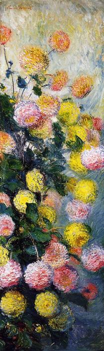  Paintings Reproductions Dahlias, 1883 by Claude Monet (1840-1926, France) | ArtsDot.com