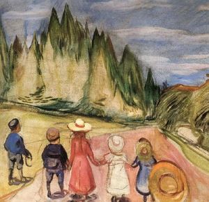 Edvard Munch - Eventyrskogen, omkring