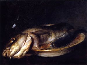 William Merritt Chase - Fish on a Plate