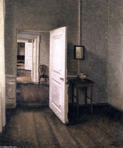 Vilhelm (Hammershøi)Hammershoi - Four Rooms, Interior from the Artist-s Home, Strandgade 25
