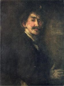 James Abbott Mcneill Whistler - -Gold and Brown (also known as Self Portrait)-