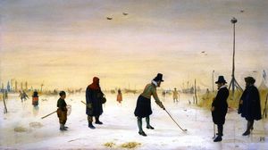 Hendrick Avercamp - Golf Players on the Ice