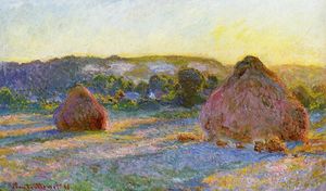 Claude Monet - Grainstacks at the End of Summer, Evening Effect
