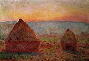 Claude Monet - Grainstacks at Giverny, Sunset