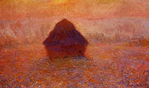 Claude Monet - Grainstack, Sun in the Mist