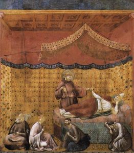 Giotto Di Bondone - Legend of St Francis: 25. Dream of St Gregory (Upper Church, San Francesco, Assisi)