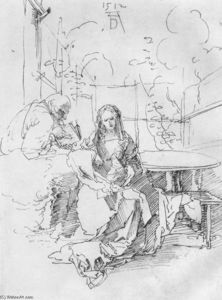 Albrecht Durer - The Holy Family in the arbor