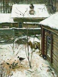 Aleksey Savrasov - Courtyard. Winter.