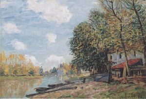 Alfred Sisley - The banks of the Loing Moret