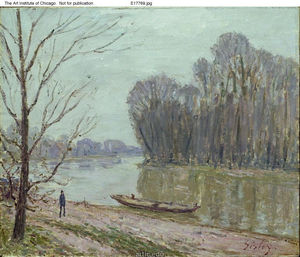 Alfred Sisley - Banks of the Loing, Winter
