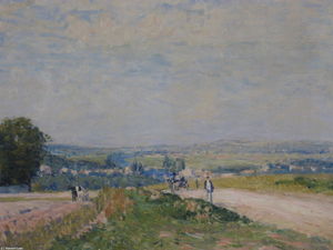 Alfred Sisley - The Road to Louveciennes Montbuisson