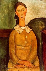 Amedeo Modigliani - A girl in yellow dress