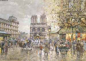 Antoine Blanchard (Marcel Masson) - Place Saint Michel, Notre Dame