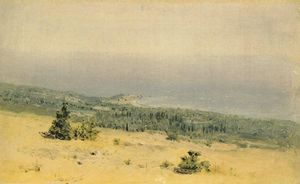 Arkhip Ivanovich Kuinji - View of the beach and sea from the mountains. Crimea