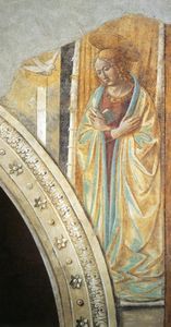 Benozzo Gozzoli - Tabernacle of the Visitation: Annunciation: Mary