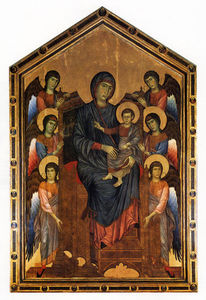 Cimabue - The Virgin and Child in Majesty surrounded by Six Angels