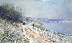 Claude Monet - The Tow Path at Argenteuil, Winter