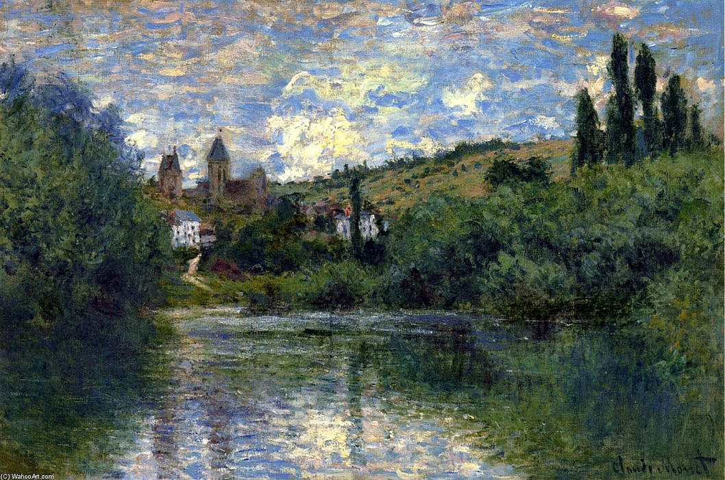  Oil Painting Replica Vetheuil, 1880 by Claude Monet (1840-1926, France) | ArtsDot.com