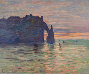 Claude Monet - Etretat, Sunset