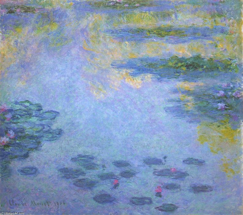  Museum Art Reproductions Water Lilies (19), 1906 by Claude Monet (1840-1926, France) | ArtsDot.com