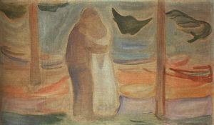 Edvard Munch - Couple on the Shore (from the Reinhardt Frieze)