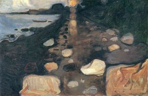 Edvard Munch - Moonlight on the Shore