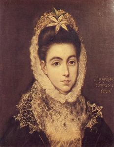 El Greco (Doménikos Theotokopoulos) - Lady with a Flower in Her Hair